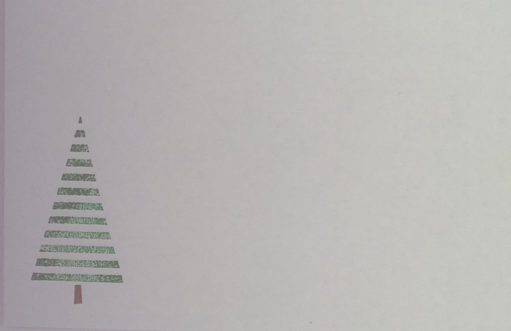 Briefomslag Transparante kerstboom